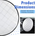 Car Steering Wheel Sun Cover Aluminum Film Sun Shade Steeringwheel Covers 5-Layer Thickened Cooling Thermal Insulation Protector Fits 15.75" Diameter Wheel (Silver)