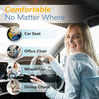 Car Seat Cushion for Driving, Car Seat Pillow for Short Drivers | Ergonomic Memory Foam Seat Cushion for Pain Relief, Adult Booster Seat for Car, Butt Cushion for Car, Truck, Office Dark Gray