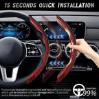 2pcs Car Steering Wheel Cover,Anti-Skid Carbon Fiber Steering Wheel Protector for Men Women,Multiple Color Options,Universal for Most Car Interiors Accessories (Bright Red)