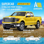 Extra Durable Window Deflectors Tape-On Window Visors Rain Guards Fit for Ford F150 2004-2014 SuperCab, Sun Visors, Wind Vent for Shades, Exterior Car Accessories - 4 pcs. AG0042