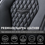 Coverado Car Seat Covers Full Set, Black Seat Covers, Automotive Car Seat Cover, Car Seat Cushion, Car Seat Covers Front Seats Back Seat Covers, Car Seat Protector Universal Fit Most Cars