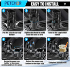 2 in 1 Expandable Cup Holder, 360° Rotating Cup Holder Expander for Car with Locking Function, All Purpose Car Cup Holder Base