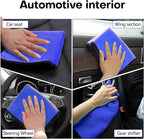 3PCS Car Microfiber Towels, 23.62"×11.81" Lint-free Microfiber Towels for Cars Wash Drying, Super Absorbent Auto Cleaning Cloths, Reusable Washing & Detailing Towel, Car Cleaning Supplies (Blue)