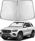 Windshield Sunshade Compatible for Mercedes Benz GLE 350 450 2012-2024 2025 2026, Sun Visor for Front Windshield & Window Sun Shade Cover, UV Heat Blocker & Protector, Car Accessories