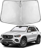Windshield Sunshade Compatible for Mercedes Benz GLE 350 450 2012-2024 2025 2026, Sun Visor for Front Windshield & Window Sun Shade Cover, UV Heat Blocker & Protector, Car Accessories