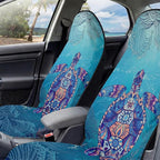 2 Pack Car Seat Towel Covers, Sweat-Proof Microfiber Seat Protectors for Gym, Running, Beach & Workout, Breathable Quick-Dry, Machine Washable, Underwater Sea Turtle Print, Universal Fit