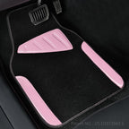 Jelly Waterproof Universal Fit Car Floor Mats, Girly Car Carpet Mats with Anti-Slip Nibbs Backing & Driver Heel Pad Fit for SUV, Vans, sedans, Cute car mats of 4pcs for Women (Pink)