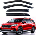 KPY Rain Guards Fit for 2022-2026 Kia Carnival, Out-Channel Window Visors Vent Wind Deflectors 4PC, Car Accessories for 22-26 Carnival