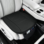 Car Seat Cushion, Comfort Memory Foam Car Cushions for Driving, Breathable Leather Surface with Anti Slip Rubber Bottom, Seat Cushion for Car and Office Chair (1, Knit Style Black)