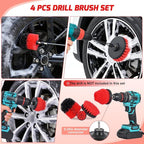 52PCS Car Detailing Kit Auto Cleaning Tools Wash Set with Storage Carry Bag Home Use for Interior Exterior Deep Clean Polish Car Care Windshield Dashboard Seat Air Vents Wheels Tires, Red
