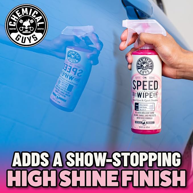 Speed Wipe Quick Detailer - High Gloss, Streak-Free Shine, Detail Spray for Cars, Trucks, Motorcycles, RVs, and More, Safe on Paint, Glass, Wheels, and Trim, Cherry Scent, 16 fl oz
