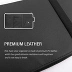 Car Visor Organizer with Sunglass Holder,Multi-Functional Car Sun Visor Organizer with Zipper for Cards,Money,Tickets,Leather Interior Accessories (Black)