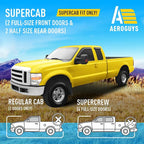 Extra Durable Window Deflectors Tape-On Visors Rain Guards Fit for Ford F250/350 Super Duty 1999-2016 SuperCab, Sun Visors, Wind Vent for Shades, Exterior Car Accessories - 4pcs. AG0057
