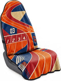 Car Seat Towel Cover for Front Seat, Sweat Absorbent Car Seat Protector with Non-Slip Backing, Waterproof Towel Car Seat Cover for Runners, Gym, Swimming, Beach, Pets, Track Runner Orange