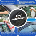 Window Visors Rain Guards for 2007 2008 2009 2010 Hyundai Elantra, Out-Channel Window Vent Wind Deflectors Visors Shades for 07 08 09 10 Elantra
