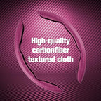 2pcs Carbon Fiber Anti-Skid Steering Wheel Cover, Waterproof & Segmented Butterfly Design, Universal 99% Vehicle Wheel Cover Protector, Car Interior Accessories (Pink-2pcs)