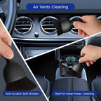11pcs Windshield Cleaner Tool, Car Window Cleaning Wash Kit with 6 Reusable Microfiber Pads 2 Spray Bottles and Extendable Handles Auto Glass Wiper Kit, Blue