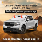 Windshield Sun Shade Compatible for Ford Maverick 2022-2024 2025 2026 Sun Shade Front Windshield Sun Visor Foldable Thicker 5-Layer Block Heat and Sun UV Rays | Car Accessories
