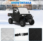 Silver UTV Windshield Snow Cover Compatible with Polaris Ranger XP 1000 2017-2026 (Not RZR) & Can-Am Defender 2016-2026, Transport Windshield Protector for Ice and Snow