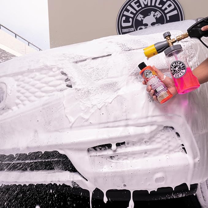 CWS21516 Sticky Snowball Ultra Snow Foam Car Wash Soap (Works with Foam Cannons or Bucket Washes) Safe for Cars, Trucks, Motorcycles, RVs & More 16 fl oz, Cherry Scent