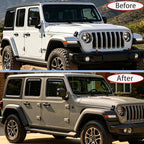 4PCS in-Channel Window Visors Rain Guards for Jeep Wrangler JL 2018-2026 & Gladiator 2020-2026,Extra Durable Side Window Wind Deflectors for 18-26 Wrangler JL/20-26 Gladiator,Vent Visors