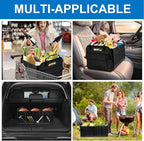 Car Trunk Organizer, 75L Large Capacity Waterproof Auto Storage with Non-Slip Bottom Strips, Collapsible Cargo Organizer for Suv, Truck, Sedan, Portable Car Accessories for Women Men(Black)