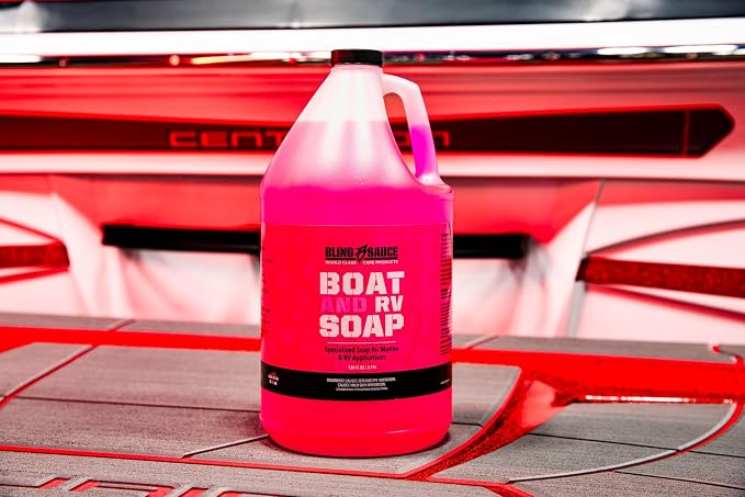 Boat & RV Soap, Highly Concentrated and Biodegradable, 1 Gallon | Concentrated biodegradable wash soap cleans boats and RVs without stripping wax; bucket or foam nozzle ready