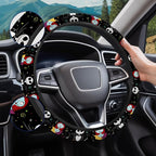Nightmare Couple Steering Wheel Cover, Non Slip Polyester Car Wheel Protector for Car SUV Truck, Universal 15 Inch