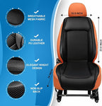 Cooling Car Seat Cover with 16 Fans Cooling Car Seat Cushion with Massage Adjustable Temperature 12V Seat Cooler Car Seat Cooling Pad Ventilated Seat Cover for Car (3 in 1, Black)