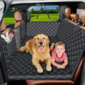 Dog Car Seat Cover for Pets Back Seat Extender for Dogs, Hard Bottom Car Seat Cover Support 420lbs Waterproof Back Seat Pet Cover for Dogs, Scratch Proof Dog Hammock for Car SUV and Truck,Universal