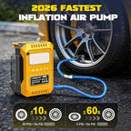 5X Faster Tire Inflator Air Compressor, 160PSI Cordless Air Pump Compatible with Dewalt 20V Battery with Digital Pressure Gauge, Deflator & Auto Shut-Off for Car, Motorcycle (Tool Only)