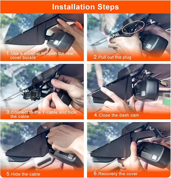Mangoal Front 4K Rear 1080P Dash Cam for F150 2015-2020 F250-F450 2017-2019 | F250 F350 F450 Super Duty 2017-2019, OEM Style, XLT Lariat King Ranch Raptor, UHD 2160P Video, WiFi & App, 128GB Card(C)