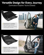 3W Floor Mats & Carpets (1st and 2nd Rows) Fit for Ford Bronco Sport 2021-2025 All Weather TPE Car Accessories Custom Fit Full Set Ford Bronco Sport Car Mats (Not for Bronco & Rubberized Floor)