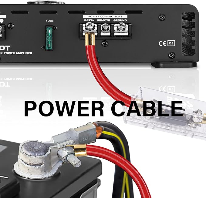 KIT20 0 Gauge Amplifier Installation Wiring Kit - A Car Amplifier Wiring Kit Helps You Make Connections and Brings Power to Your Radio, Subwoofers and Speakers