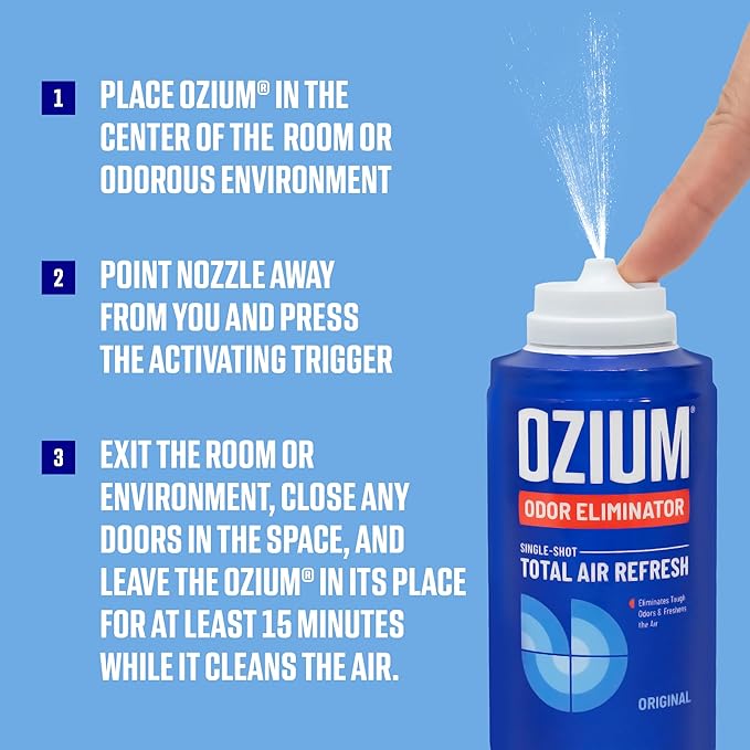 Air Sanitizer, 2 oz Car Fogger: Single-Shot Smoke Odor Eliminator & Car Air Freshener (New Car Smell, 4 Packs)