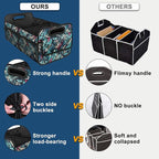 Car Trunk Organizer for SUV, Car Organizers and Storage with Reinforced Handles, Car Accessories for Women/Men 50L Waterproof Polyester Trunk Organizer(Medium, Leaves)