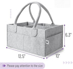 Mr. Pen- Baby Diaper Caddy Organizer, Gray, Medium | Nursery Storage Bin and Car Organizer for Diapers and Baby Wipes