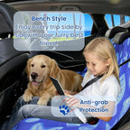 Waterproof Back Seat Cover for Dogs and Kids, Car Seat Protector Under Baby Car Seat, Child and Dog Car Seat Cover Blanket for Rear Bench(Conch Shells Starfish, Rear Bench Seat Towel)