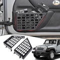 Z8 Metal Front Door Pockets for 2007-2018 Jeep Wrangler JK JKU 2/4 Storage Stainless Steel Door Side Insert Organizer