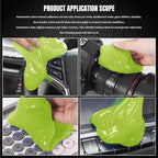 Car Cleaning Gel Clean Putty, Reusable Car Interior Cleaner Slime, Auto Detail Cleaning Soft Rubber Supplies, Universal Multi-Functional Cleaning Tool Accessories for Men Women (Yellow)
