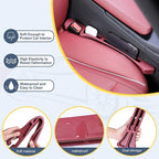 Car Seat Gap Filler 2 Pack，Seat Gap Filler Between Seat and Console,No Drop Gap Filler with Storage,Universal Fit Car Gap Filler for Car SUV Truck Auto Accessories（Wine Red）