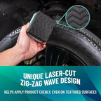 Wonder Wave Durafoam Tire Shine Applicator Pads - Foam Pads for Applying Tire Dressings, Protectants, Wax, Polish and Car Detailer Products for Trucks and SUVs - 2 Pack