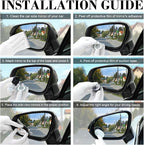 Blind Spot Car Mirror, Oval HD Glass Frameless Convex Side Mirror Blindspot, Reusable 360° Wide Angle Rear View Car Mirrors with Powerful Adjustable Suction Cup - Exterior Mirrors