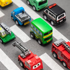 18 Pcs Pull Back City Cars and Trucks Toy Vehicles Set, Friction Powered Mini Cars Toys for Toddlers, Party Favors for Kids 3-5, Birthday Gifts for Boys and Girls, Goodie Bag Stuffers