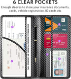 CoBak Car Registration and Insurance Holder - Vehicle Glove Box Car Organizer,Auto Truck Comparment Accessories Case with Magnetic Closure for Driver License,Cards