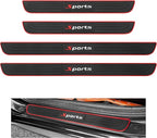 4PCS Car Door Sill Protector,Anti-Scratch Rubber Car Door Protector Edge Guards for Door Steps,Universal Automotive Exterior Accessories Waterproof Door Threshold Strips (Sport, Width 1.57")