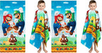 Super Mario Official Nintendo Kids Super Soft Cotton Bath/Pool/Beach Towel,58 in x 28 in,(Pack of 2)