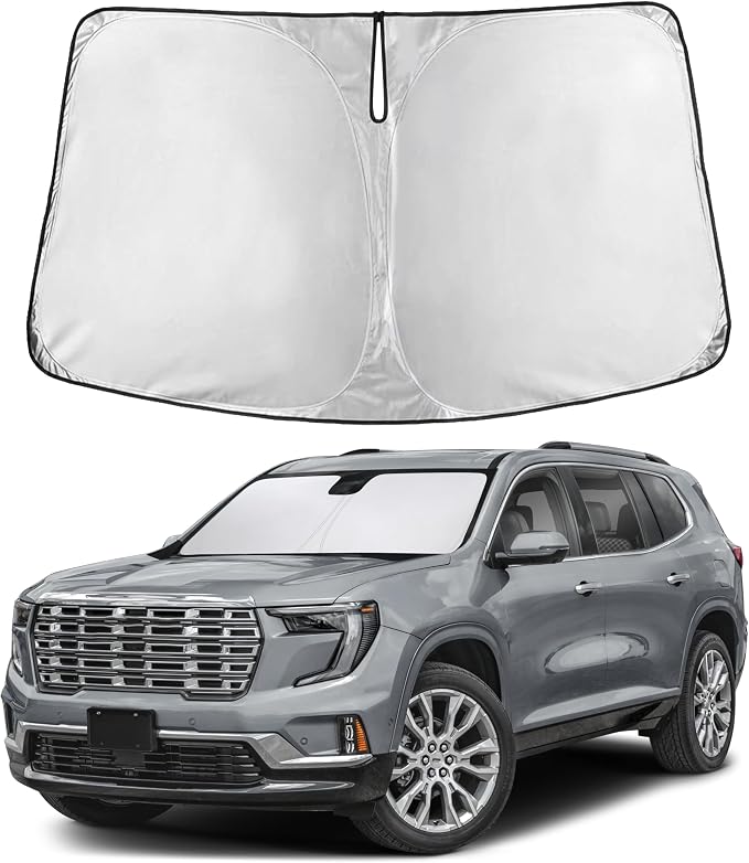 Windshield Sunshade Compatible for GMC Acadia 2024 2025 2026, Sun Visor for Front Windshield & Window Sun Shade Cover, UV Heat Blocker & Protector, Car Accessories