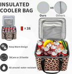 Car Trunk Organizer and Storage with Lid & Removable Cooler Bag, Car Accessories 6 Removable Dividers for Custom Space, Collapsible Trunk Organizers Interior for SUV & Sedan, Large