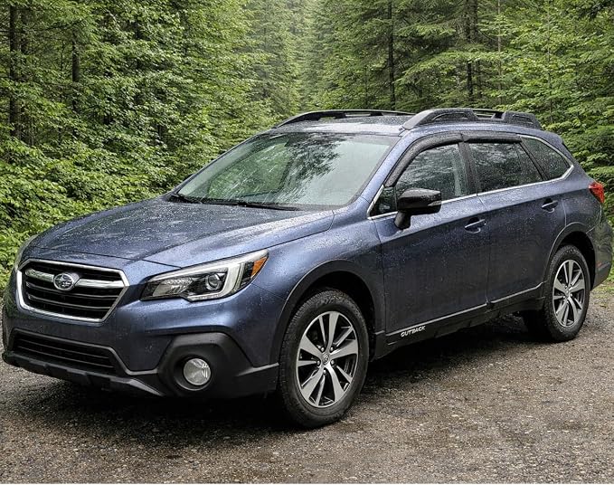 2015-2019 Tape-On Rain Guards for Subaru Outback Side Window Visor Deflectors, Durable Tinted Vent Shades 2016 2017 2018